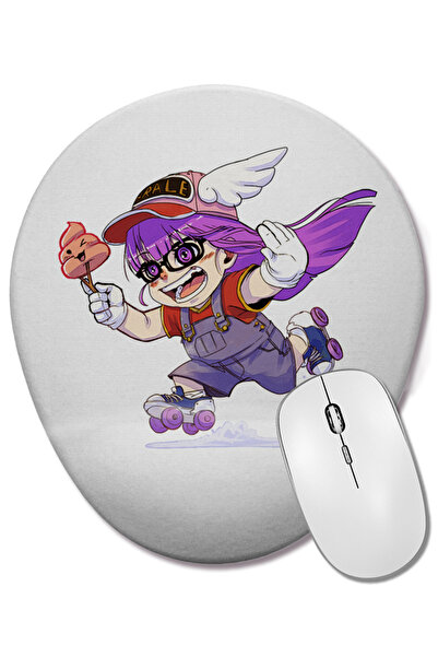 BASKI DÜNYASI Mouse Pad oval pentru fete cu suport pentru încheietura mâinii