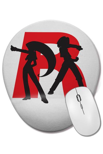 BASKI DÜNYASI Pokemon Go Rocket Team Οβάλ ποντίκι ποντικοπληκτήρα με στήριγμα...