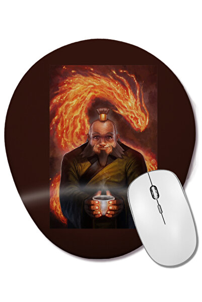 BASKI DÜNYASI Avatar pentru iroh 013 Mouse Pad oval cu suport pentru încheiet...