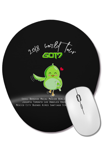 BASKI DÜNYASI 2018 Got7 World Tour Eyes On You Mouse Pad oval cu suport pentr...