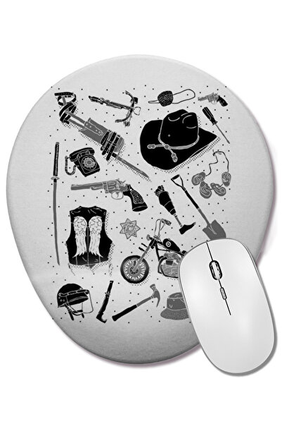 BASKI DÜNYASI Mouse Pad oval Walking Dead cu suport pentru încheietura mâinii