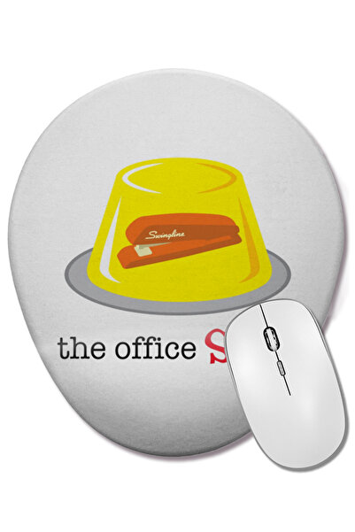 BASKI DÜNYASI Овална подложка за мишка с опора за китката Office Space