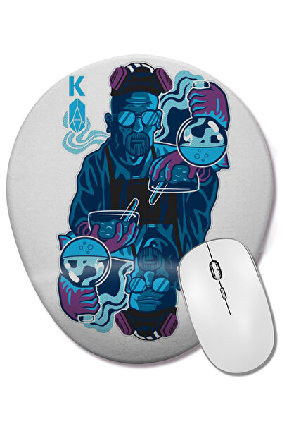 BASKI DÜNYASI Mouse Pad oval Breaking Bad King Heisenberg cu suport pentru în...