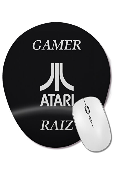 BASKI DÜNYASI Mouse Pad oval Gamer Raiz Atari cu suport pentru încheietura mâ...