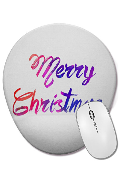 BASKI DÜNYASI Anul Nou Concept de Anul Nou Crăciun Fericit 08 Mouse Pad oval ...