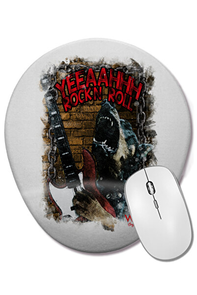 BASKI DÜNYASI Yeah Rock And Roll Mouse Pad oval cu suport pentru încheietura ...