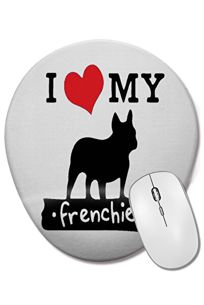 BASKI DÜNYASI Ευαγαπώ τον σκύλο μου Οβάλ ποντίκι με υποστήριξη καρπού