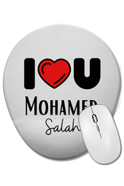BASKI DÜNYASI Mouse Pad oval cu suport pentru încheietura mâinii Mohamed Salah