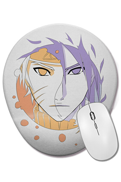 BASKI DÜNYASI Mouse Pad oval Naruto Sasuke cu suport pentru încheietura mâinii