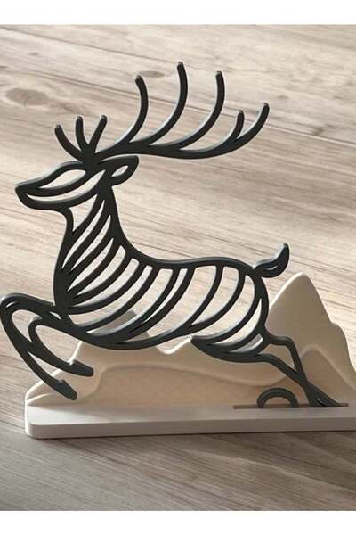 3D Brothers زينة فنية على شكل غزال في مشهد جبلي