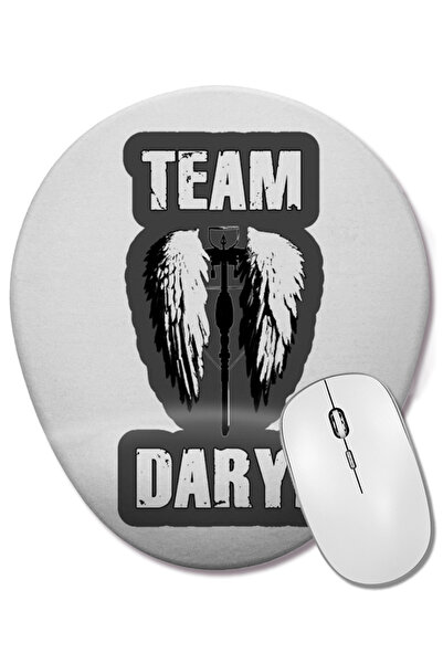 BASKI DÜNYASI Mouse Pad oval cu suport pentru încheietura mâinii Team Daryl