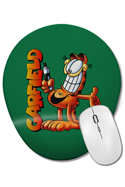 BASKI DÜNYASI Mouse Pad oval Garfield Laugh cu suport pentru încheietura mâinii
