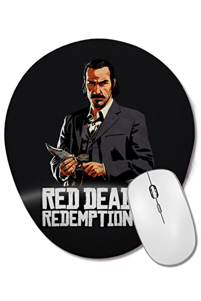 BASKI DÜNYASI Red Dead Redemption 2 Mouse Pad oval cu suport pentru încheietu...