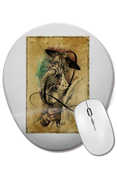 BASKI DÜNYASI Mouse Pad oval Dom Quixote cu suport pentru încheietura mâinii