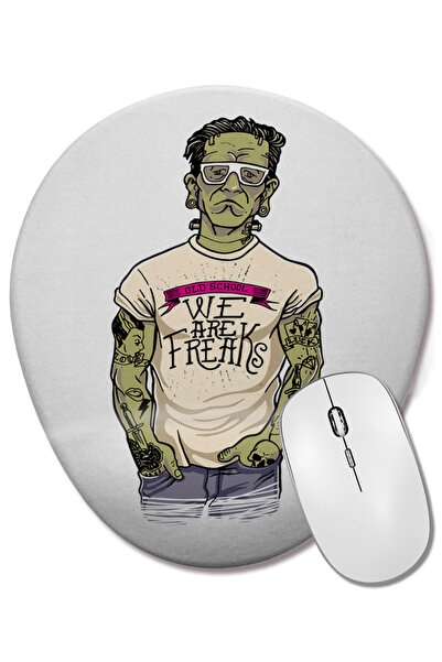 BASKI DÜNYASI Mouse Pad oval Frankstyle cu suport pentru încheietura mâinii