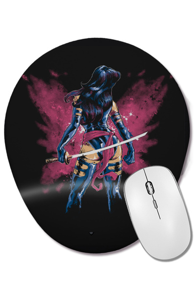 BASKI DÜNYASI Mouse Pad oval X Men Butterfly Aura cu suport pentru încheietur...