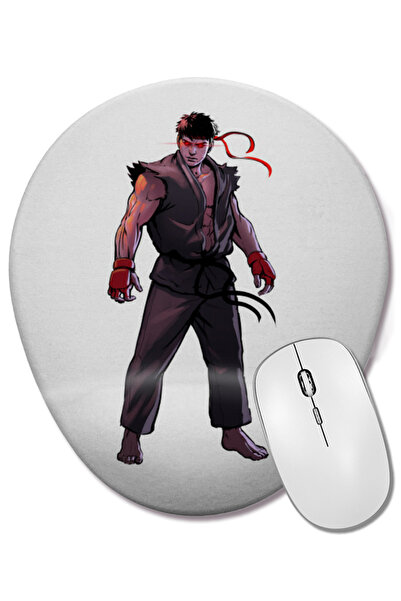 BASKI DÜNYASI Mouse Pad oval Street Fighter Evilryu cu suport pentru încheiet...