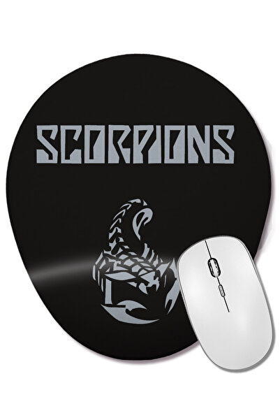 BASKI DÜNYASI Scorpions Comeblack 01 Mouse Pad oval cu suport pentru încheiet...