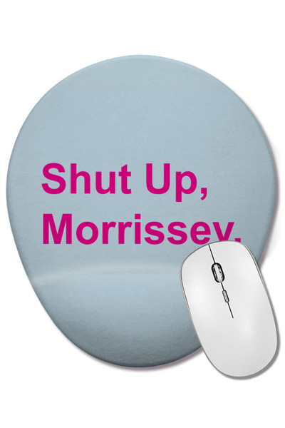 BASKI DÜNYASI Mouse Pad oval cu suport pentru încheietura mâinii Pink Text Sh...