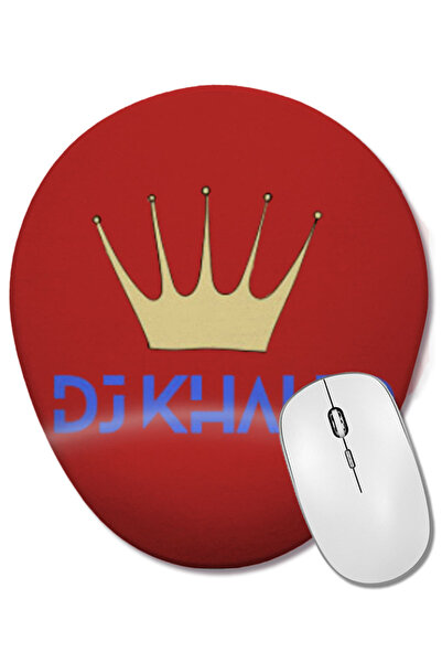 BASKI DÜNYASI Mouse Pad oval DJ Khaled cu suport pentru încheietura mâinii