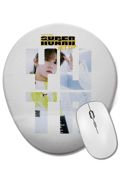 BASKI DÜNYASI NCT 127 Yuta We Are Superhuman Οβάλ ποντίκι με υποστήριξη καρπού