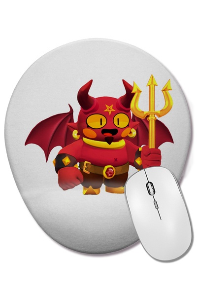 BASKI DÜNYASI Cartoon Stars Brawl Stars Mouse Pad oval cu suport pentru încheietura mâinii