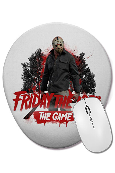 BASKI DÜNYASI Mouse Pad oval Jason The Game cu suport pentru încheietura mâinii