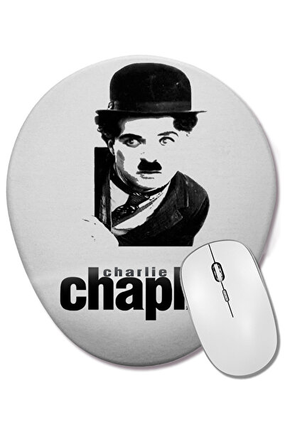 BASKI DÜNYASI Овальна підкладка для миші з підлокітником Charlie Chaplin