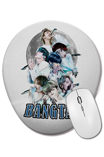 BASKI DÜNYASI Mouse Pad oval Bts Moon Bangtan cu suport pentru încheietura mâ...