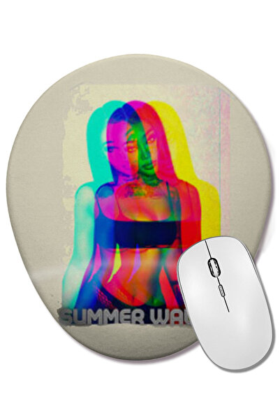 BASKI DÜNYASI Summer Walke r Mouse Pad oval cu suport pentru încheietura mâinii