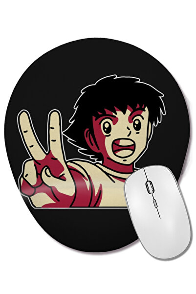 BASKI DÜNYASI Mouse Pad oval Captain Tsubasa cu suport pentru încheietura mâinii