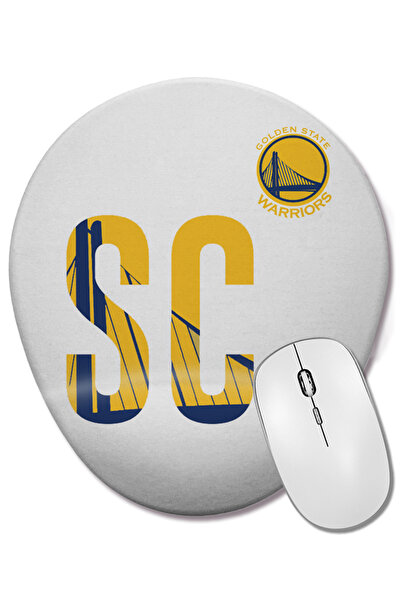 BASKI DÜNYASI Mouse Pad oval Golden State SC30 cu suport pentru încheietura m...