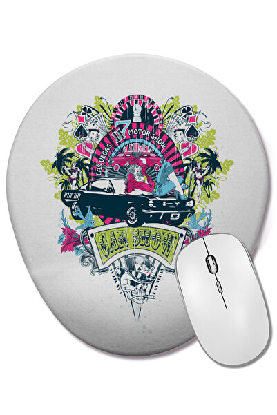 BASKI DÜNYASI Mouse Pad oval Las Vegas cu suport pentru încheietura mâinii