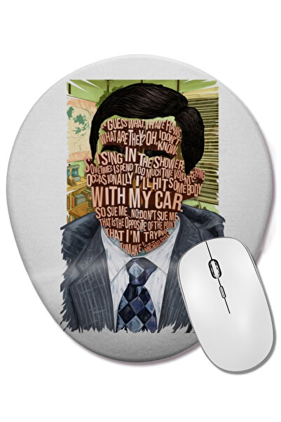 BASKI DÜNYASI Crying Michael Scott 02 Οβάλ ποντίκι με υποστήριξη καρπού