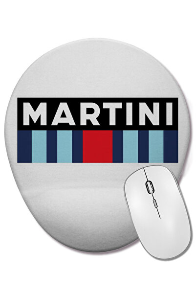 BASKI DÜNYASI Mouse Pad oval Martini Racing cu suport pentru încheietura mâinii