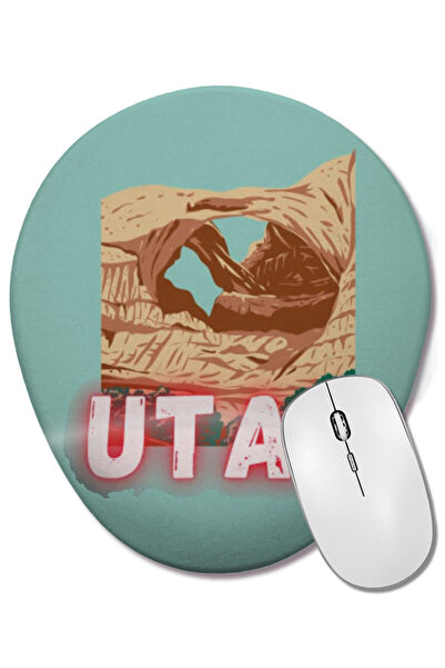 BASKI DÜNYASI Utah vintage οβάλ ποντίκι με υποστήριξη καρπού