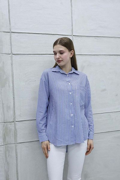 İKLİM LİFE Striped Single Pocket Seersucker Shirt