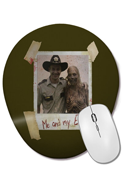BASKI DÜNYASI Mouse Pad oval The Walking Dead Me And My Ex cu suport pentru î...