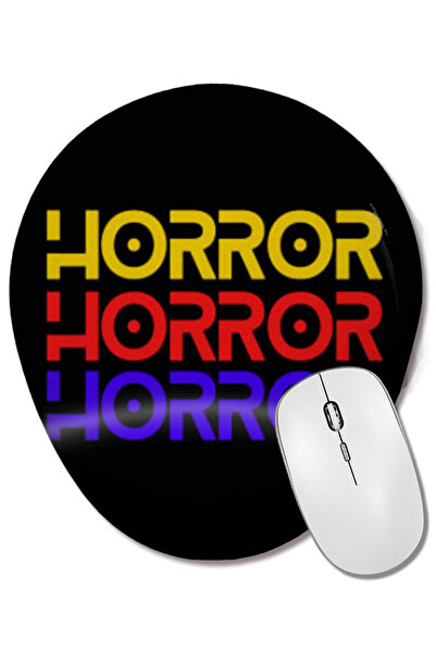 BASKI DÜNYASI Οβάλ ποντίκι με υποστήριξη καρπού Horror Horror Horror