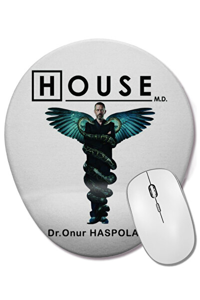 BASKI DÜNYASI Mouse Pad oval Dr House cu suport pentru încheietura mâinii