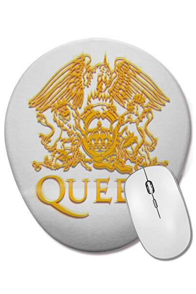 BASKI DÜNYASI Mouse Pad oval Queen Freddie Mercury cu suport pentru încheietu...