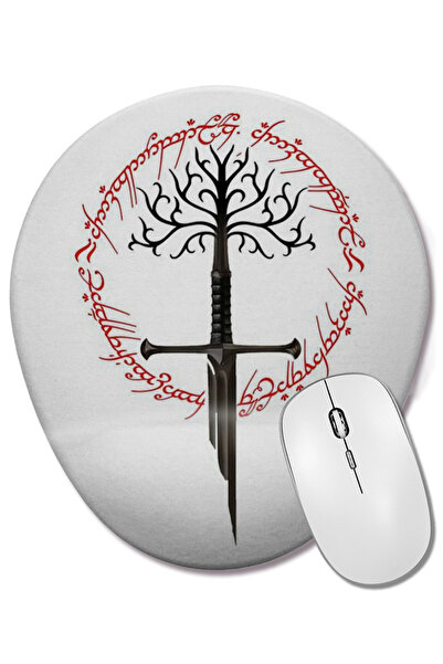 BASKI DÜNYASI Ο Άρχοντας των Δαχτυλιδιών 06 Οβάλ ποντίκι με υποστήριξη καρπού