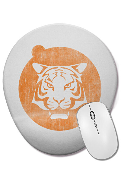 BASKI DÜNYASI Mouse Pad oval retro Fort Boyard Tiger cu suport pentru încheietura mâinii