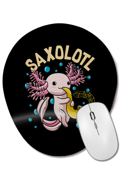 BASKI DÜNYASI Mouse Pad oval cu suport pentru încheietura mâinii, cu saxofon,...