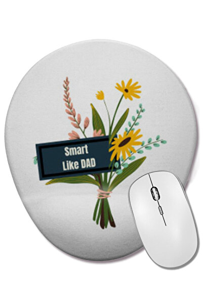 BASKI DÜNYASI SMART LIKE DAD Cadou pentru Ziua Tatălui Mouse Pad oval cu supo...
