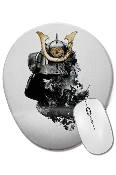BASKI DÜNYASI Mouse Pad oval Samurai cu suport pentru încheietura mâinii