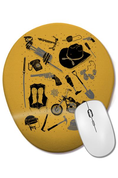 BASKI DÜNYASI Dead Walking. Mouse Pad oval cu suport pentru încheietura mâinii