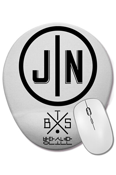 BASKI DÜNYASI Mouse Pad oval Bts Jin Kpop cu suport pentru încheietura mâinii