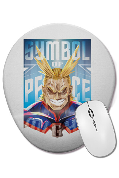 BASKI DÜNYASI Boku No Hero Academia Simbolul păcii Mouse Pad oval cu suport pentru încheietura mâinii