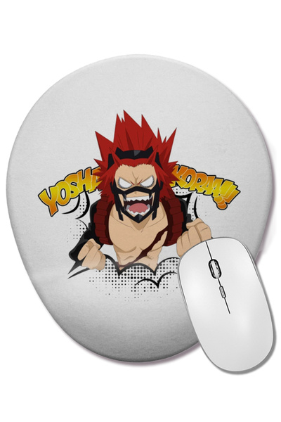 BASKI DÜNYASI Kirishima My Hero Academia Mouse Pad oval cu suport pentru înch...
